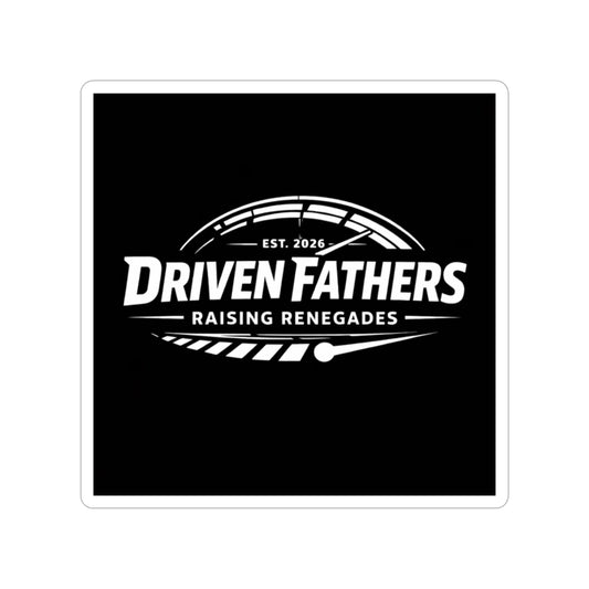 Driven Fathers Die-Cut Outdoor Sticker – 'Raising Renegades' Logo